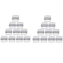 20 Sets Bikini Clips Hook & Snap Metal Strap Bra Fastener Swimwear 9.