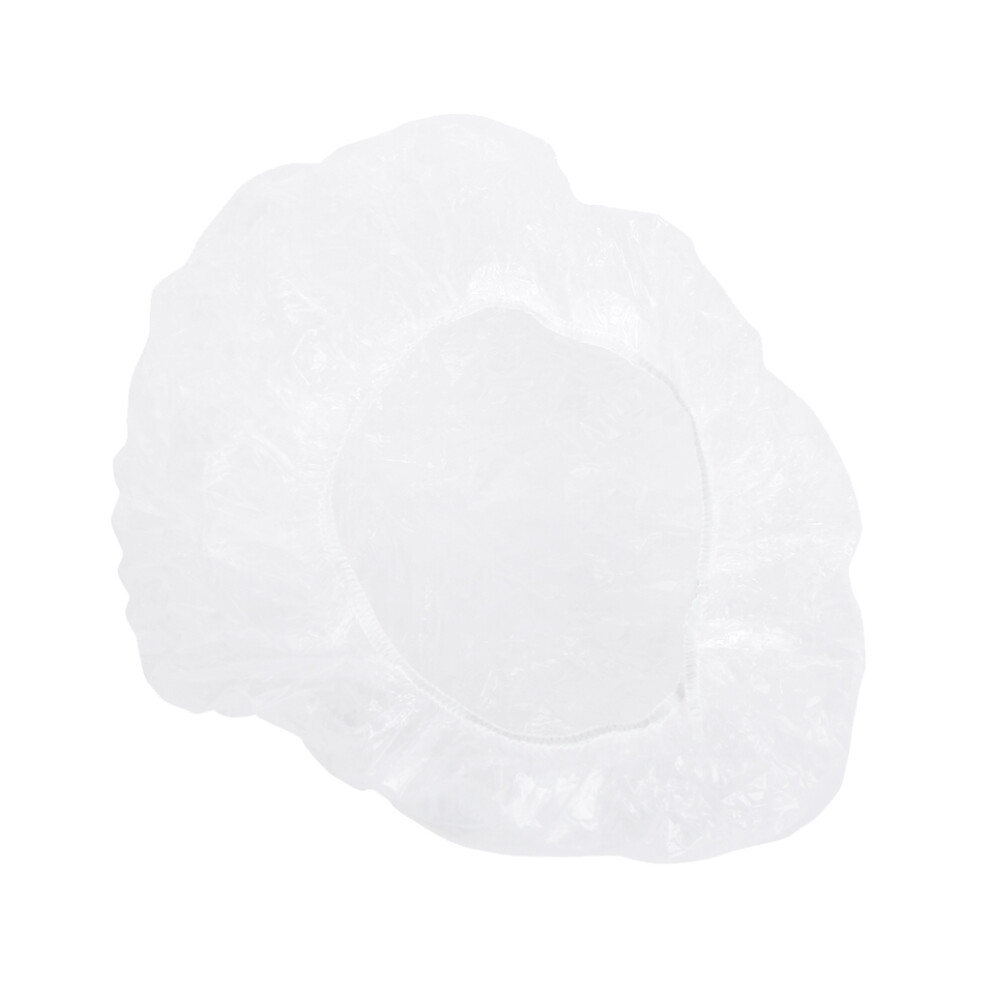 100Pcs Disposable Clear Shower Hair Perming Coloring Caps for Spa Salo