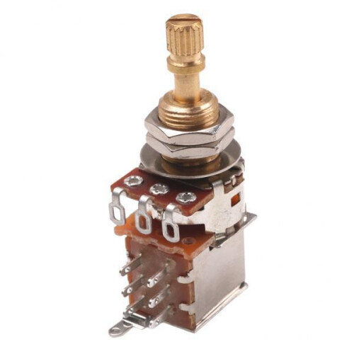 2xPush Pull Pot/Switch Potentionmeter Electric Guitar Volume Golden A5