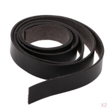 2 Pcs 2M in Length 1.5cm Wide Faux Pu Leather Trimming Strap Craft DIY
