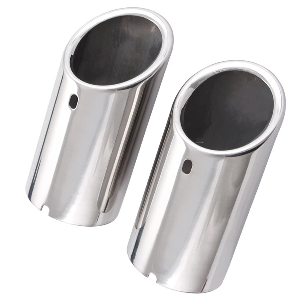 Pair Car Exhaust Muffler Outlet Tip Pipe For Vw Jetta 6 Mk6 Golf Mk7 6901423084070