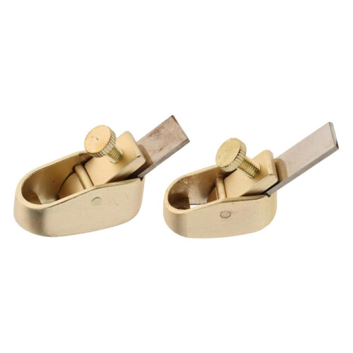 2pc Brass plane Violin making luthier tool woodworking thumb plane Gol 2