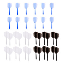 36 Pieces Transparent 2BA Thread Dart Shafts and Dart Flights 3 Mix Co