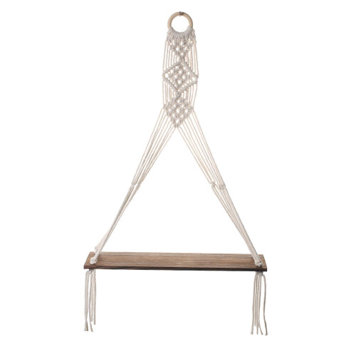 Macrame Tapestry Floating Shelves Wall Hanging Shelf Hanger for Headbo 2