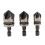 3pc 1/4" Hex 12, 16,19mm Countersink Power Drill Bit Bore Set for Wood 2