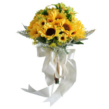 Handmade Sunflower Wedding Bouquets Bridesmaid Holding Flower Romantic