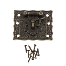 Antique Bronze Jewelry Wood Box Hasp Latch Lock Decorative Hasp Buckle