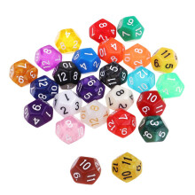 25 Pieces 12 Sided D12 Dice for Dungeons and Dragons DND RPG Table G