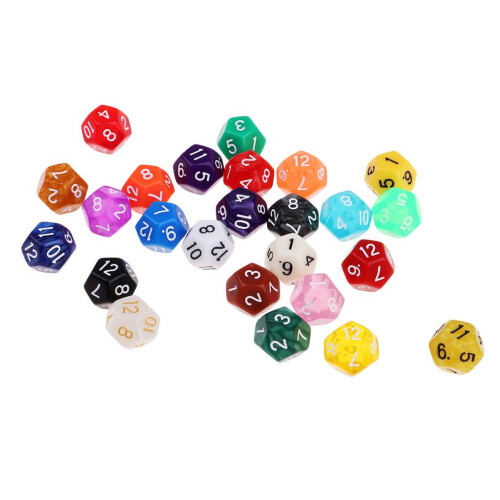 25 Pieces 12 Sided D12 Dice for Dungeons and Dragons DND RPG   Table G 1