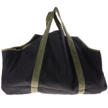 Large Canvas Log Tote Bag Firewood Tote Carrier Indoor Fireplace Holde