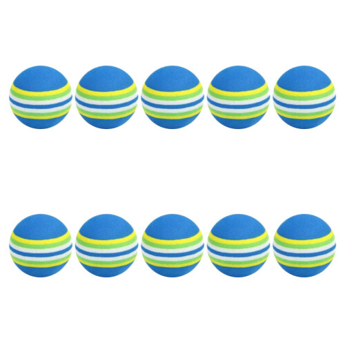 10Pcs Golf Swing Practice Foam Balls Sponge Indoor Practice Rainbow B