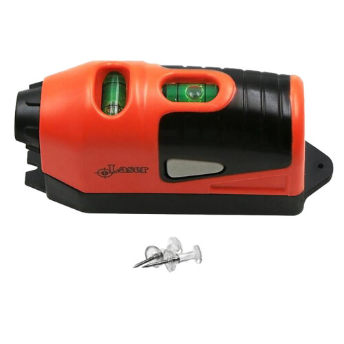 Portable Mini Plastic Line Laser Vertical Horizontal Ruler Measuring T 1