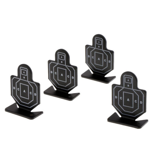 4pcs Metal Practice Silhouette Shooting Aim Target Mini Plinking Targe 2
