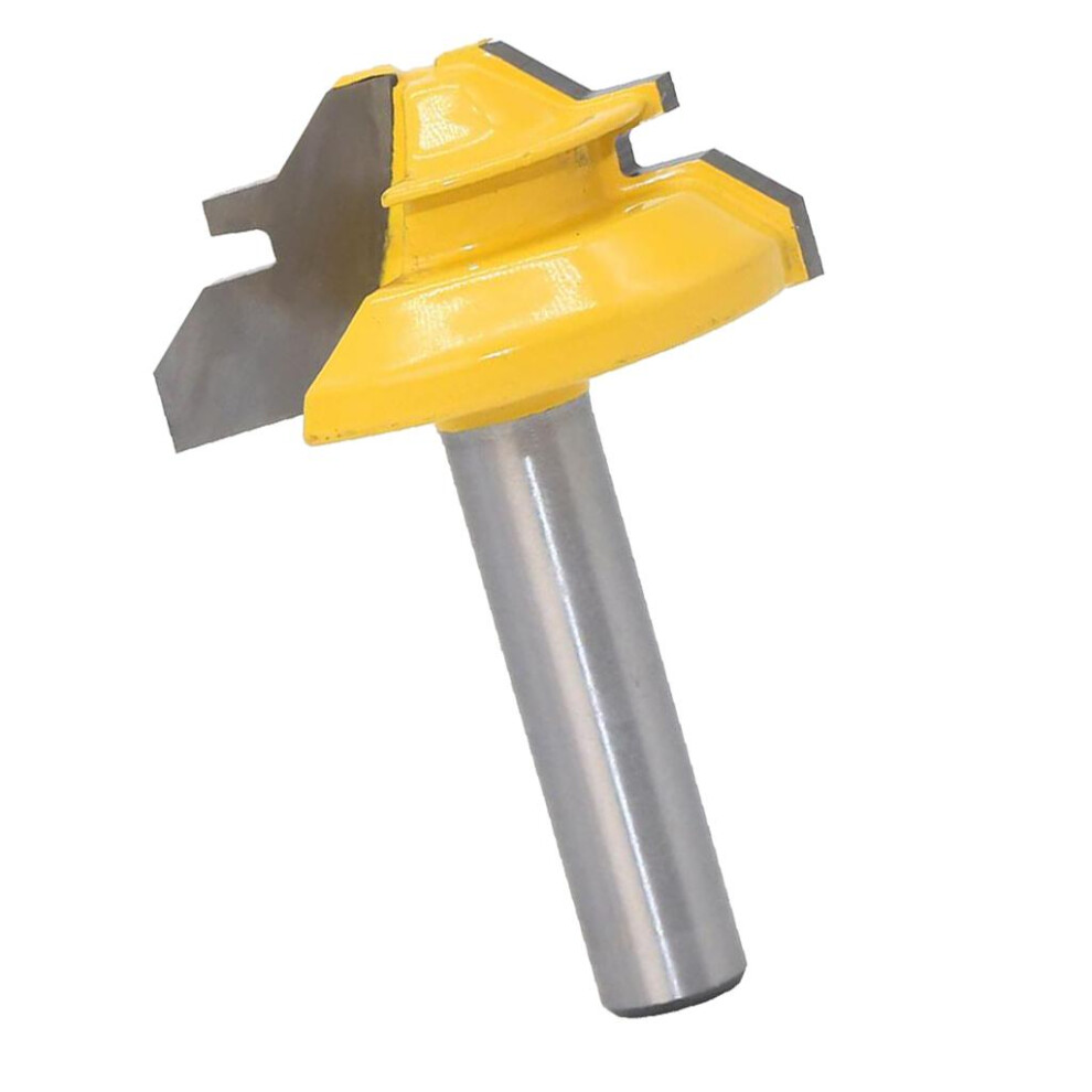 45Degree Lock Miter Router Bit Woodwork Tenon Cutter Tool With 8Mm Sha 6901423101487