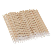 100 Pieces Tattoo Microblading Pointed Wood Cotton Swab Bud Cosmetics