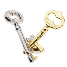 Zinc Alloy Interlock Keys Puzzles Brain Teaser IQ Test Magic Education
