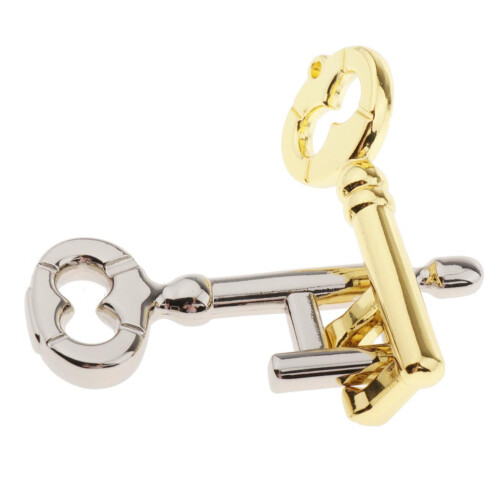 Zinc Alloy Interlock Keys Puzzles Brain Teaser IQ Test Magic Education 2