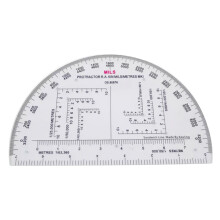 Half Round Protractor Transparent for Working Land Navigation Travelin