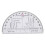 Half Round Protractor Transparent for Working Land Navigation Travelin 1