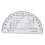 Half Round Protractor Transparent for Working Land Navigation Travelin 2
