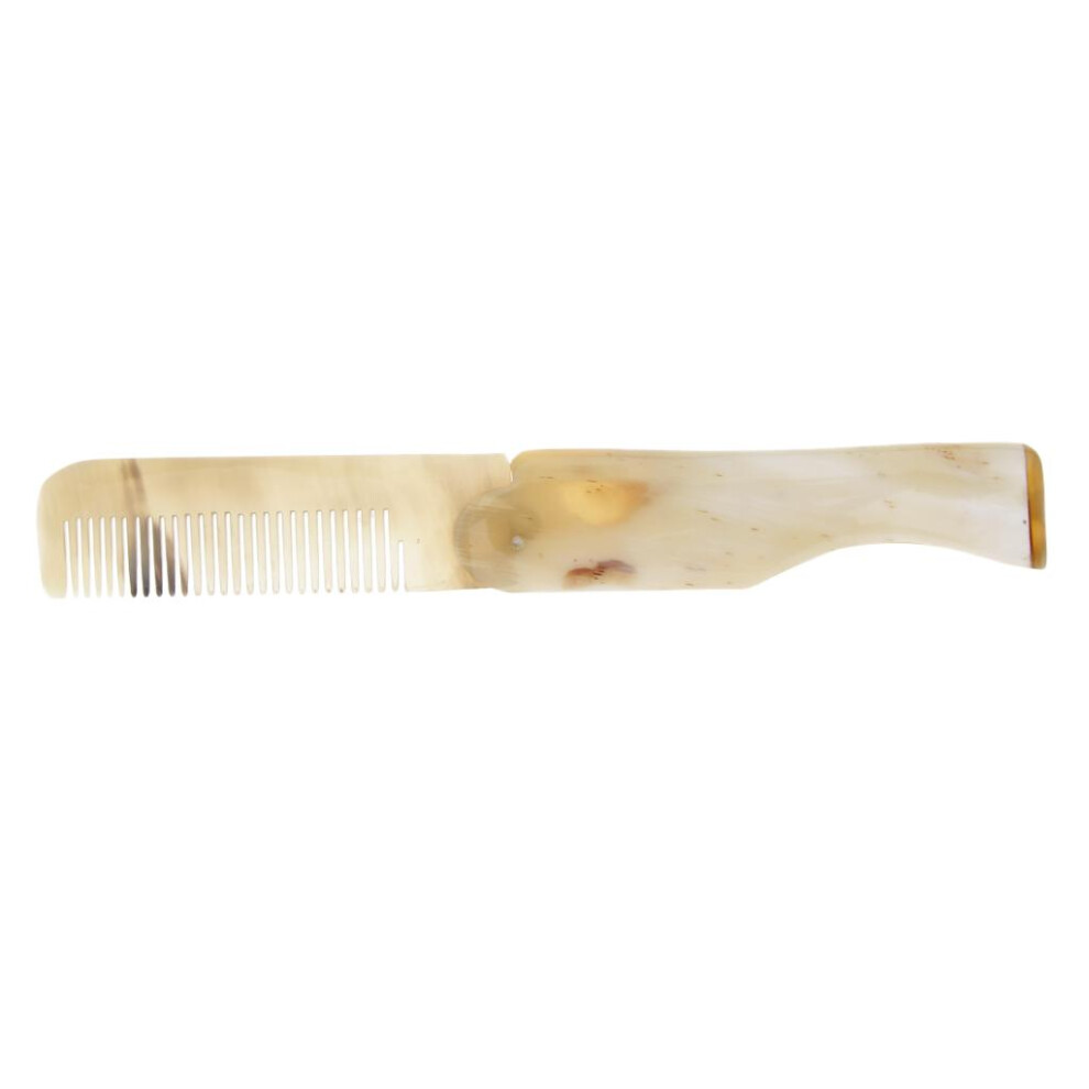 Natural Ox Horn Massage Comb Detangle Retro Chemical-free Folding Comb