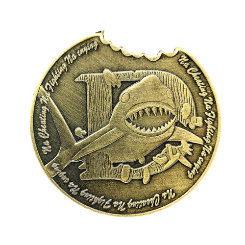 Great White Shark Shape Notch Coin