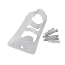 Flagpole Holder Base White with Screws Mounting for Windsock Patio