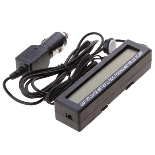 4 in1 Car LCD Digital Clock Thermometer Temperature Voltage Meter Moni 1