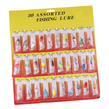 30pcs Colorful Metal Spinners Baits Bass Crankbaits Spoon Fishing Lure