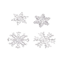 4 Pieces Snowflake Shape Metal Cutting Dies for Christmas XMAS Card Ma