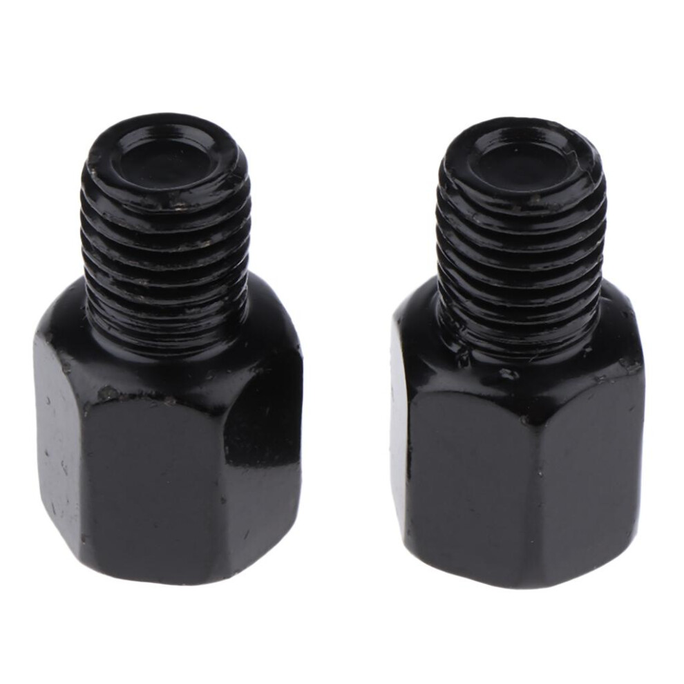 Scooter Motorcycle Rearview Side Mirror Rh 8Mm - Lh 10Mm Adapter Black 6901423109834