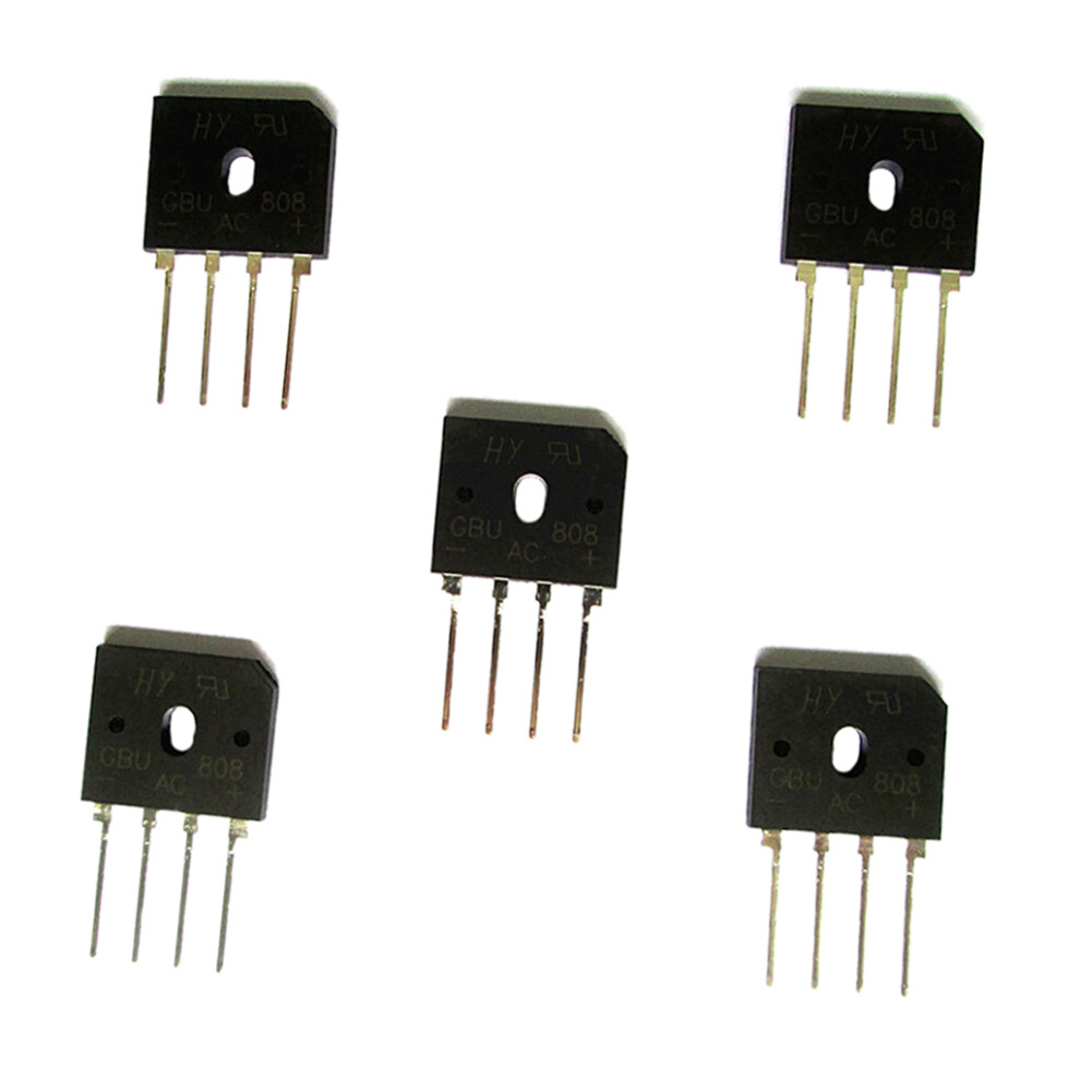 5 Piece Gbu808 Bridge Rectifier Diode Flat Bridge 8A 800V Single Phase 6901423115538