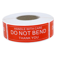 DO NOT BEND HANDLE WITH CARE Stickers Red Warning Shipping Label Stick