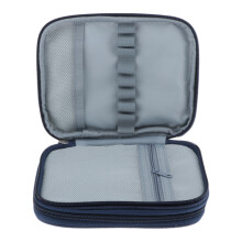 Crochet Hook Case Organizer Zipper Bag with Web Pockets Knitting Acces