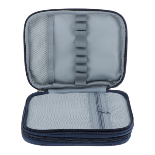 Crochet Hook Case Organizer Zipper Bag with Web Pockets Knitting Acces