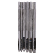6pcs Heavy Duty Leather Hollow Hole Punch Set 1mm 2mm 2.5mm 3mm 3.5mm