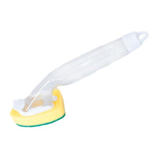 Dish Wand Sponge Soap Dispensing Brush Kitchen Sink Pan Pot Cleaning B