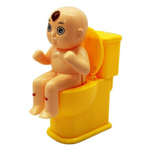 Children Tricky Shooting Water Sitting On The Toilet Men Kids Children
