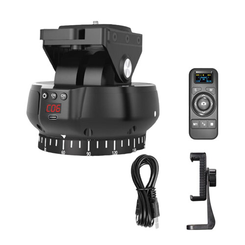Motorized Camera Panoramic Head Lightweight 2000mAh for Phone Tripod M