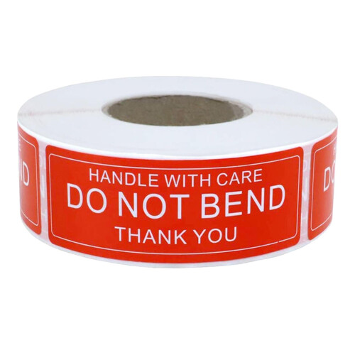 DO NOT BEND HANDLE WITH CARE Stickers Red Warning Shipping Label Stick 2