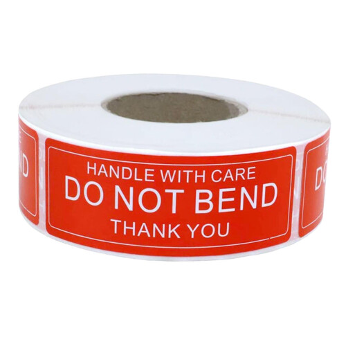 DO NOT BEND HANDLE WITH CARE Stickers Red Warning Shipping Label Stick 1