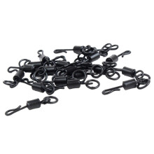 50pcs Matte Black Carp Fishing Swivels Long Body Quick Change Swivel w