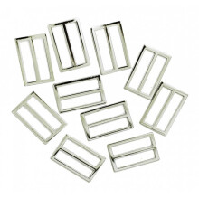 10 Pieces Silver Alloy Square Buckle Connector for DIY Purse Bag Craft