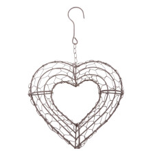14cm Retro Iron Heart Shape Succulent Pot Metal Hanging Planter Plant