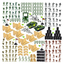 250xArmy Action Figures Playset War Soldiers Playset Battlefield Acces