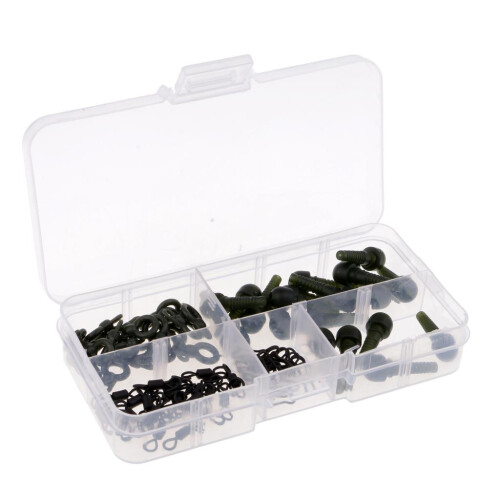 80pcs Running Rig Stop,Quick Change Clip, Carp Run Ring, Fishing Ring