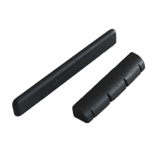 Ebony Wood Guitar Nut and Saddle Set for 4 String Ukulele Guitar Acces 2