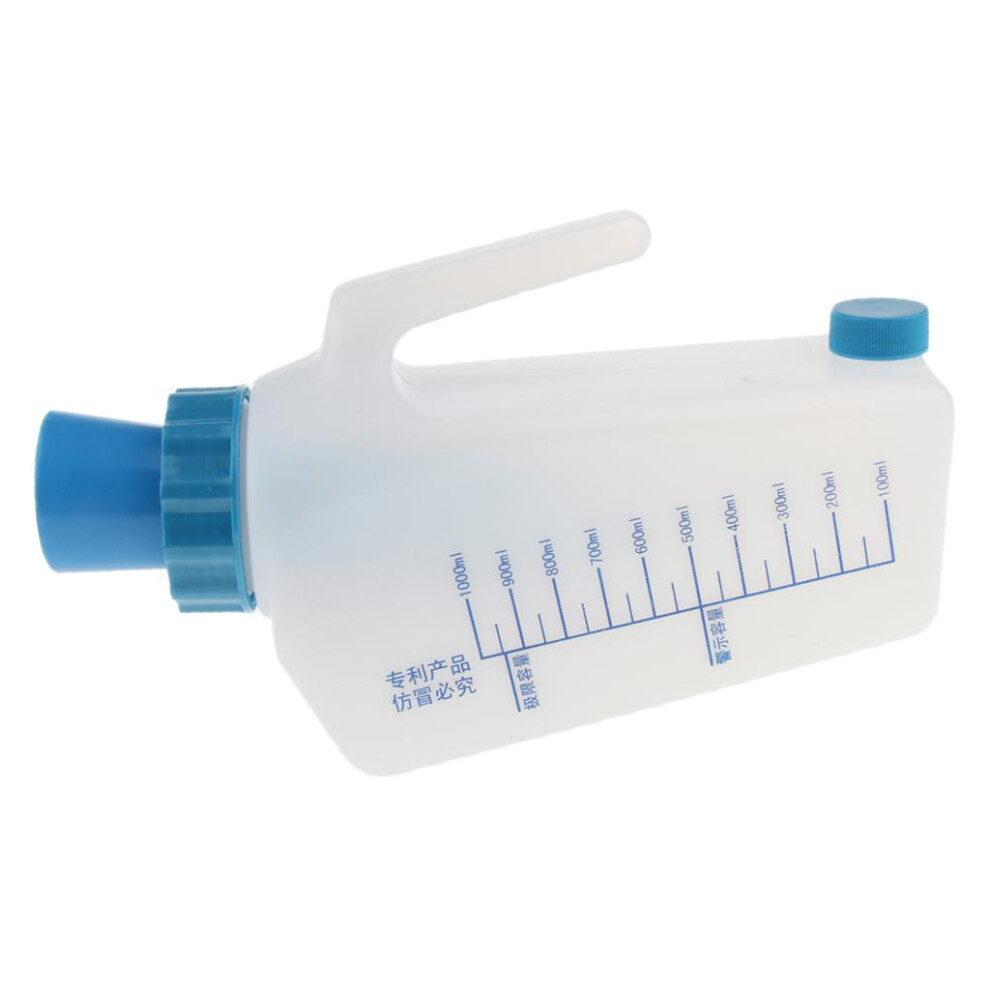 1000ml Reusable Male Bed Pee Urinal Bottle Night Drainage Container Se