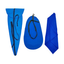 4 Pieces Sax Inner Wipe Cloth Blue for Outdoor Woodwind Instrument Dai