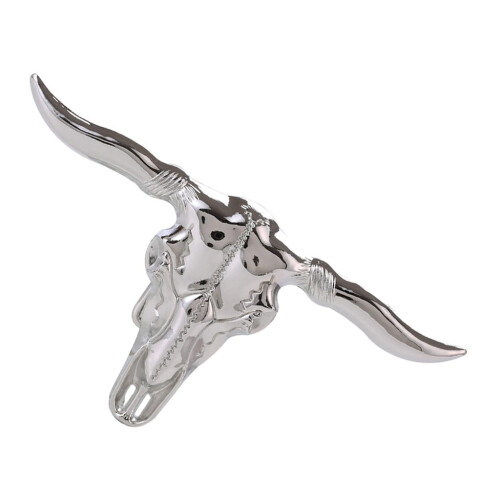 Steer Head Shape Western design Belt Buckle Argent Tone for Men